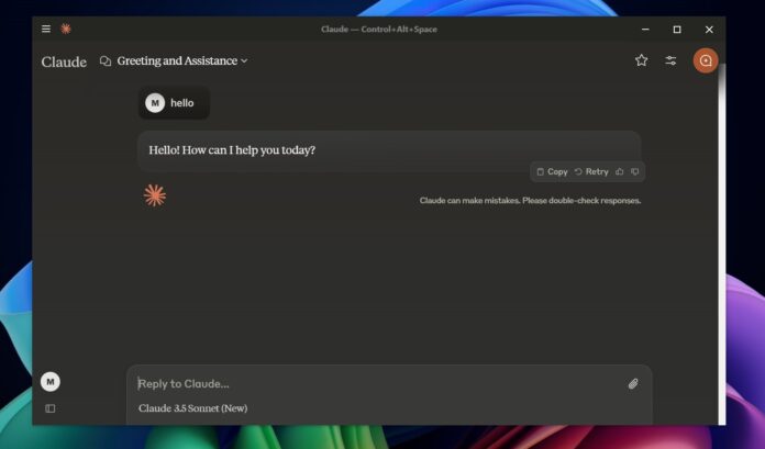 Claude app for Windows