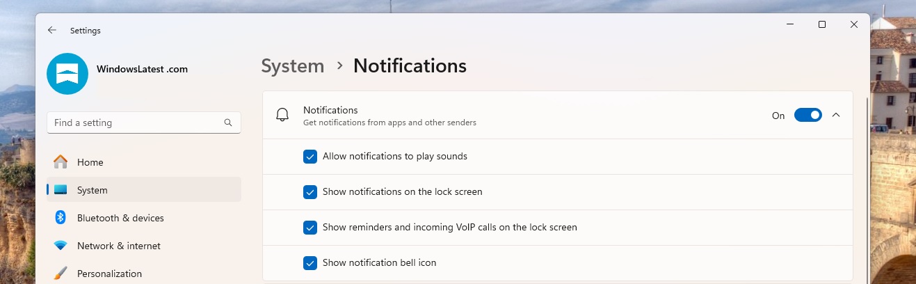 Enable bell icon on taskbar in Windows 11