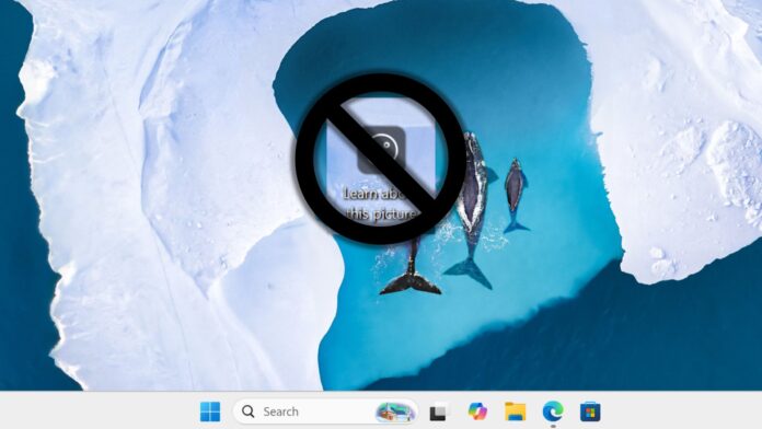 How to remove the “Learn more about this picture” icon in Windows 11